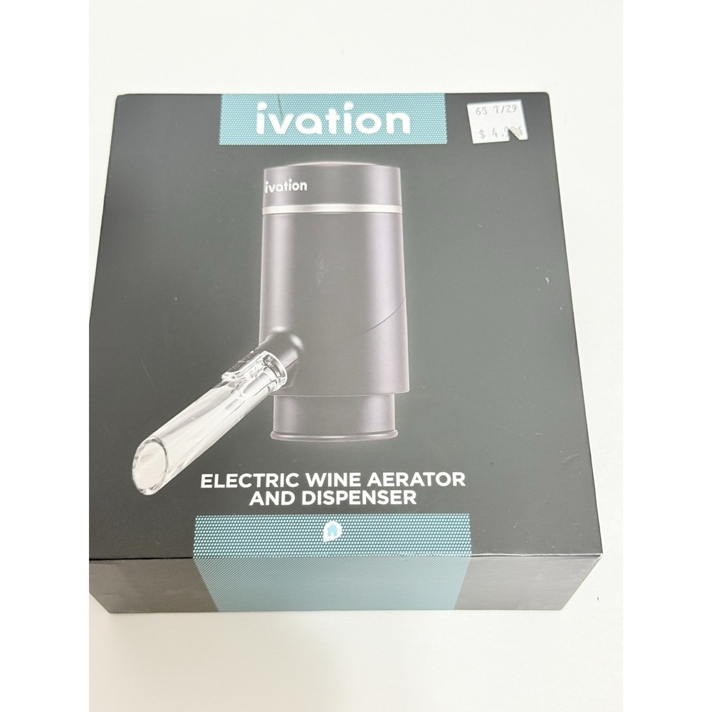 Ivation Electric Wine Aerator and Dispenser Pump Rechargeable IVAWPAG50 Open Box